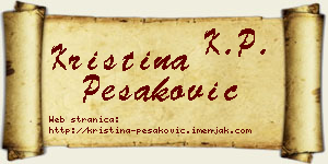 Kristina Pešaković vizit kartica